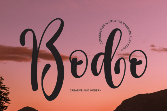 Bodo: A Sweet Script Font for Web Design