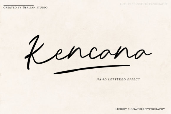 Kencana: A Script Font for Elegant Branding