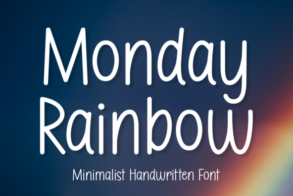 Monday Rainbow: A Handwritten Typeface for Editorial Design