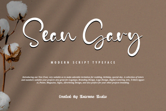 Sean Gary: A Refined Script Font for Modern Editorial Design