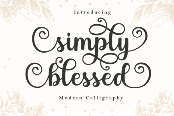 Simply Blessed: An Elegant Script Font for Web Design